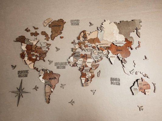 Багатошарова карта світу колір Memphis