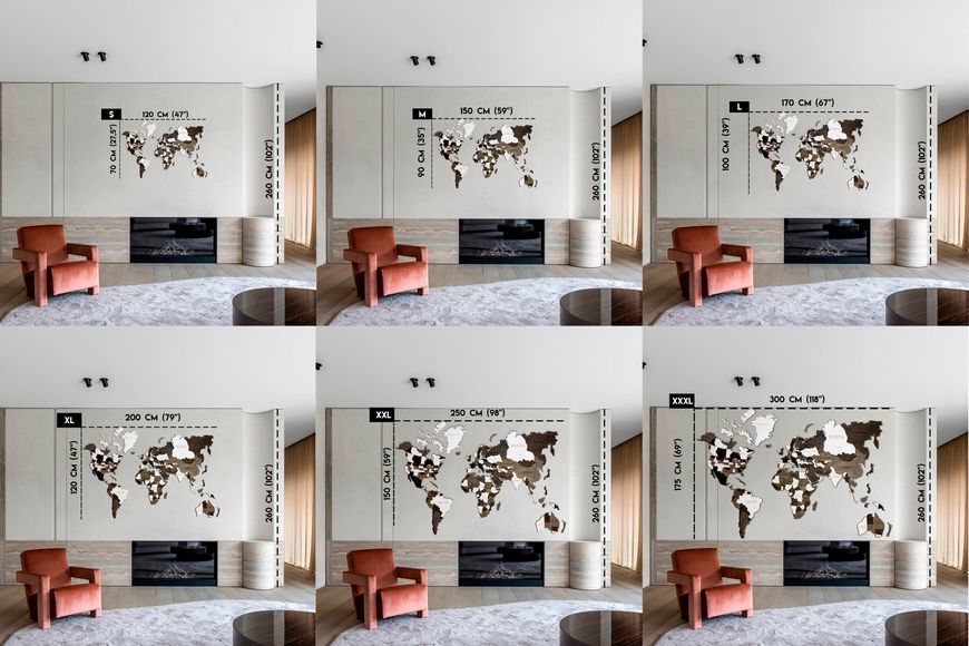 Многослойная карта мира цвет Nero 1102120 фото
