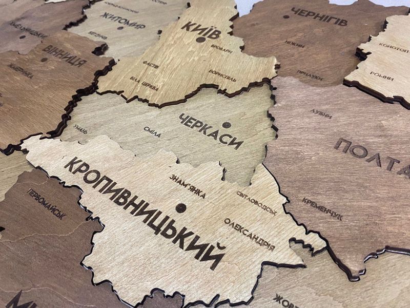 Карта Украины многослойная 3D палитра Oak 2213720 фото