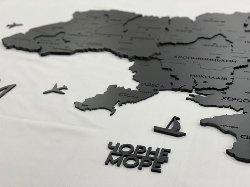 Карта Украины многослойная 3D цвет Black 2212115 фото