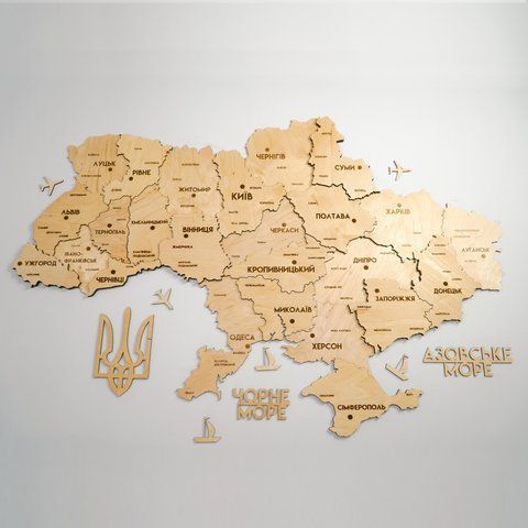 Карта Украины многослойная 3D цвет Natural 2212025 фото