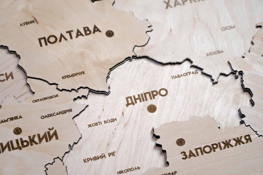 Карта Украины многослойная 3D цвет Natural 2212025 фото