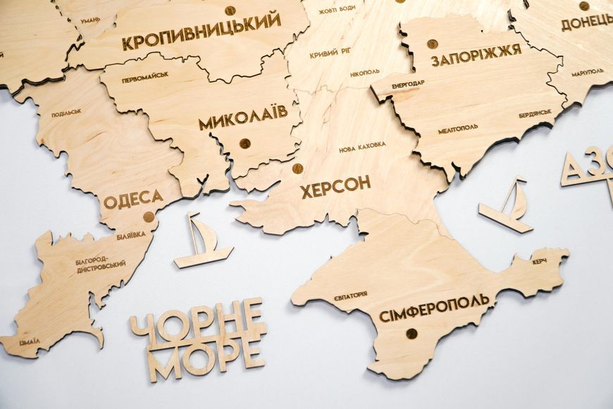 Карта Украины многослойная 3D цвет Natural 2212025 фото