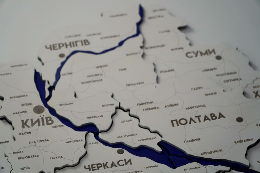 Подробная карта Украины многослойная 3D с реками цвет White 2223920 фото