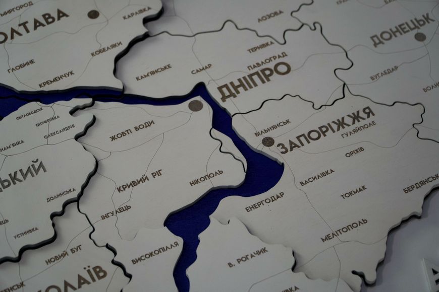 Подробная карта Украины многослойная 3D с реками цвет White 2223925 фото