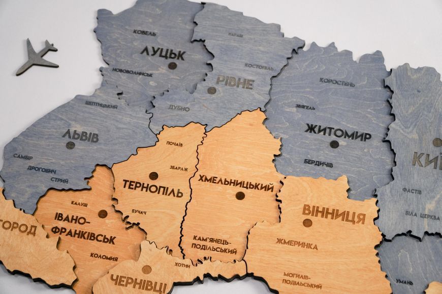 Карта Украины многослойная 3D цвет Flag 2 2213615 фото