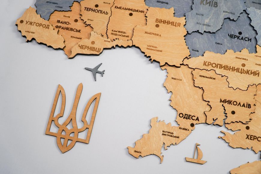 Карта Украины многослойная 3D цвет Flag 2 2213630 фото