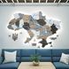 Подробная карта Украины с подсветкой рек и по контуру цвет Loft 2161825 фото 1