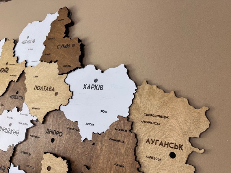Карта Украины многослойная 3D цвет Terra 2210830 фото